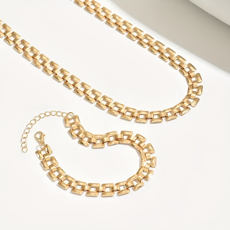 2pc Luxury Women's Leisure Party Bracelet & Necklace Set